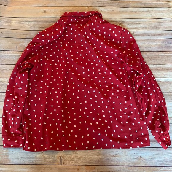 KAREN SCOTT Polka Dot Button Down Shirt - Picture 2 of 5